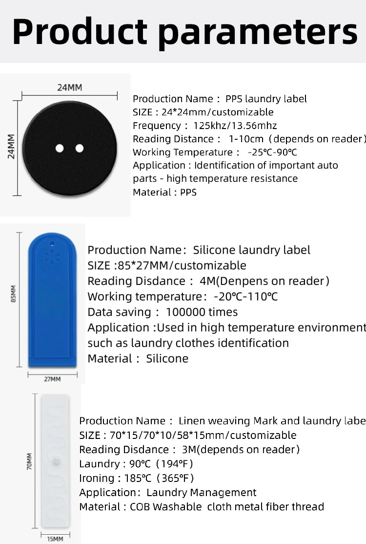 13.56MHz RFID Chip High Temperature Waterproof PPS Electronic Tag