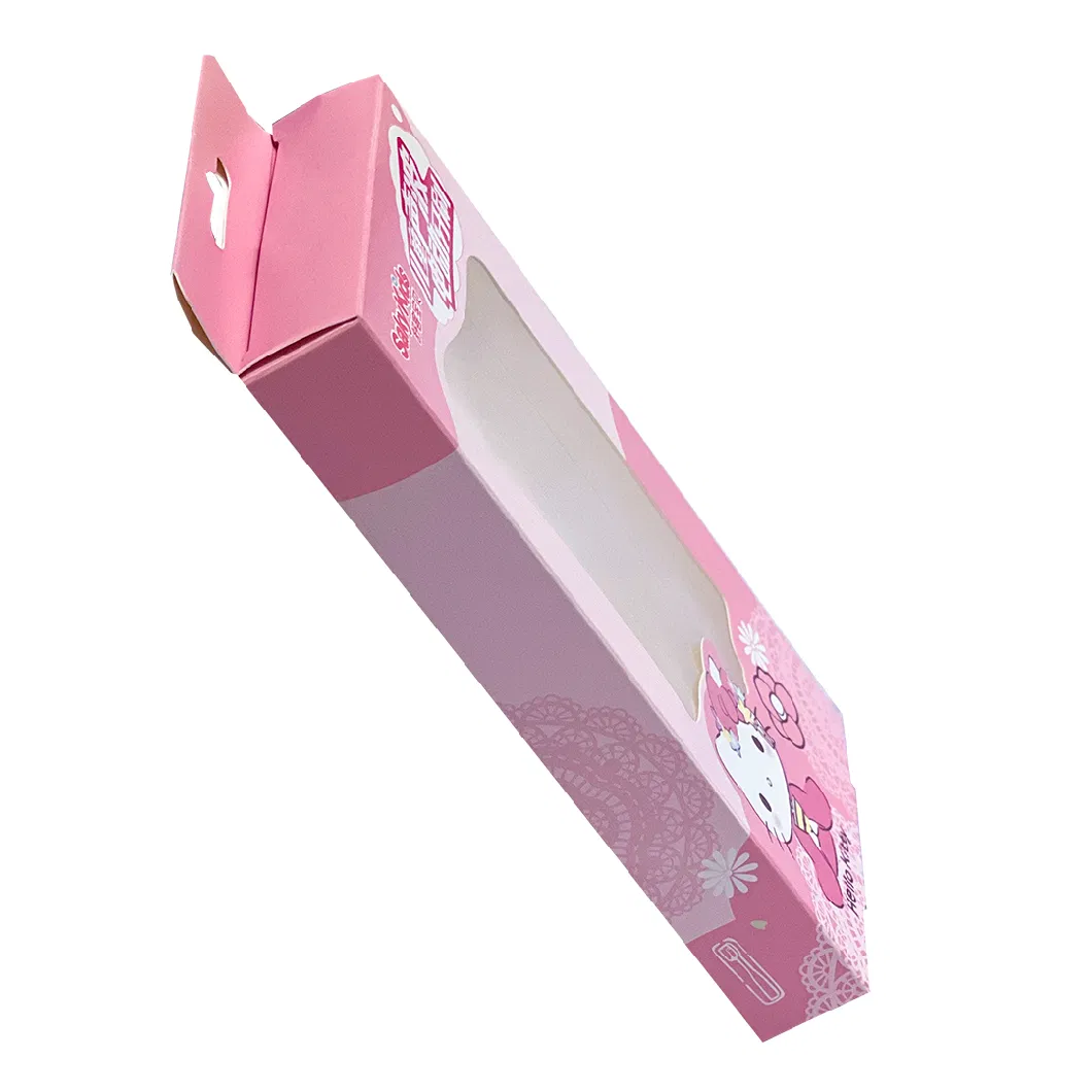 Es-Printing Custom Packaging Box Corrugated Paper Digital Toy Full Color Box Printing with PVC Window