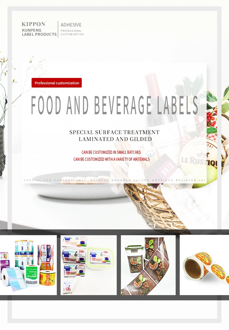 Wholesale Customized Beverage and Food Sticker Packaging