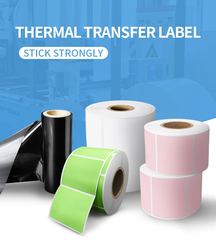 Custom Colorful Shipping Label Direct Thermal Transfer Paper Semi Gloss Label Direct Barcode Label