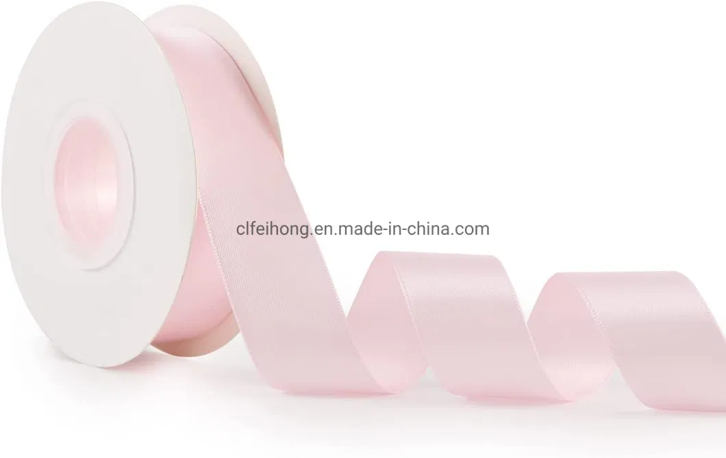 OEM Double Face Satin Ribbon/ Taffeta/ Grosgrain/Sheer Organza Ribbon for Wrapping/Decoration/Florist/Christmas Emerald Color