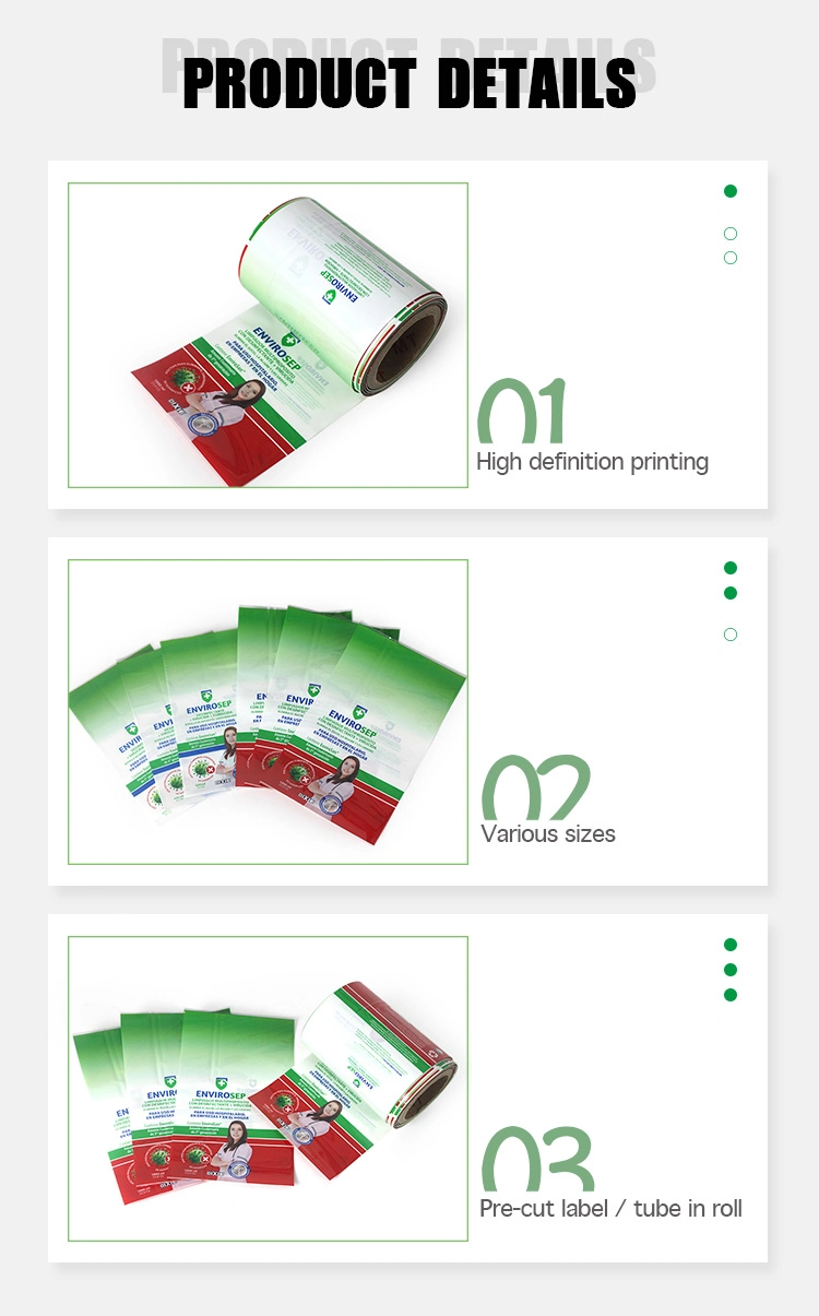 China Made Gravure Printing Food Grade High Quality Labels for Bottles Film Printing Shrink Label