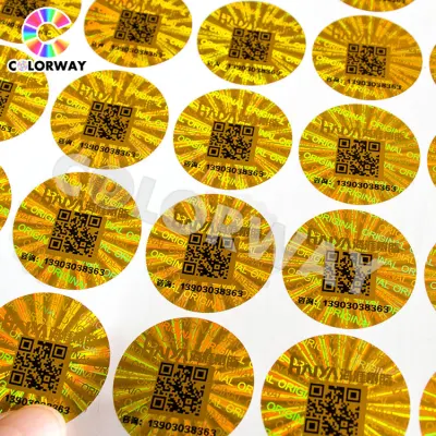  Numero di serie impermeabile Codice QR Scratch off stampato vuoto Tamper Adesivo Oro Argento di prova Anti-Fake Anti-contraffazione sicurezza adesivo ologramma personalizzato Etichetta