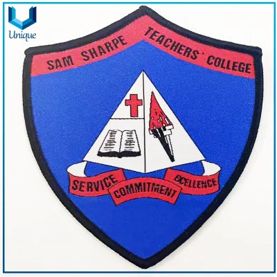  Cheap Custom Design Logo non tessuto Patches, Custom School Uniform Woven Label