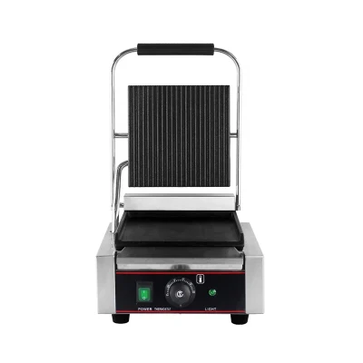  Apparecchiatura commerciale singola elettrica pressa a nastro completa a 180 gradi Contact Grill Electric panini Maker for Kitchen