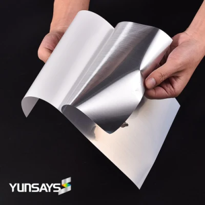  Adesivo in vinile stampabile Inkjet bianco foglio formato A4 all&prime;ingrosso personalizzato Carta autoadesiva per adesivi per getto d&prime;inchiostro lucida argento spazzolato