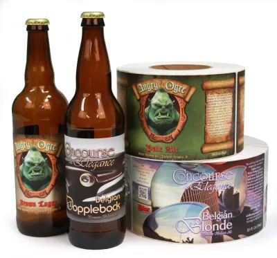  Carta sintetica personalizzata Stampa digitale rotolo di etichette per birra vetro impermeabile Confezionamento di bottiglie