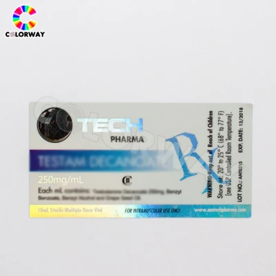  Etichetta personalizzata per flacone con ologramma in flacone da 10 ml, antiappannamento, 2D/3D