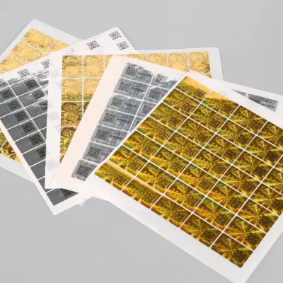  Etichetta adesiva per stampa fluorescente con codice QR di sicurezza bronzing