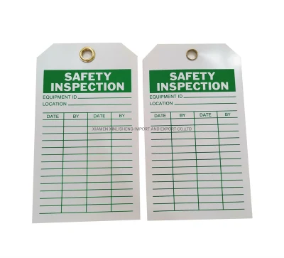  Etichetta di sicurezza personalizzata etichetta lunga in PVC con linguetta in plastica