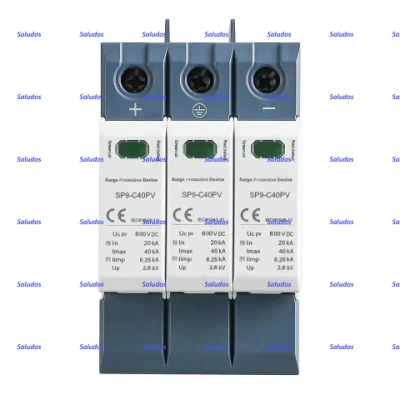  2p doppio modulo termico 20ka 40 ka 1500 VDC PV Surge Protezione