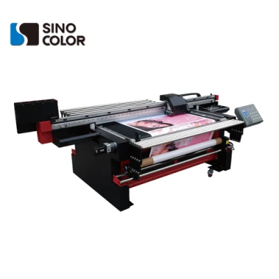  Stampante ibrida per etichette a rullo per rotolo Hviv-1600 a superficie piana digitale Con colore bianco CMYK