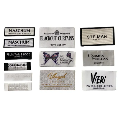  Direct Factory Price Custom Logo Design Abbigliamento principale etichetta tessuta