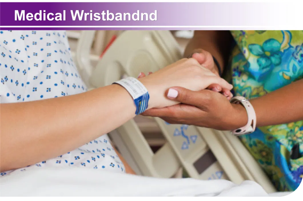 Thermally Printed Medical Wristband Labels 13.56MHz 125kHz UHF 860-960MHz Tag Adjustable Medical Management Wristband
