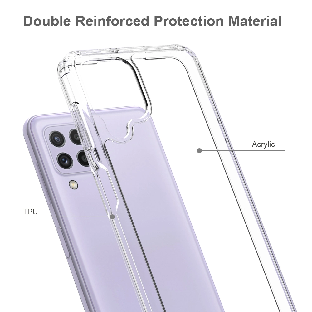 Transparent Shockproof Bumper TPU Scratch-Proof Phone Case for Samsung Galaxy A22