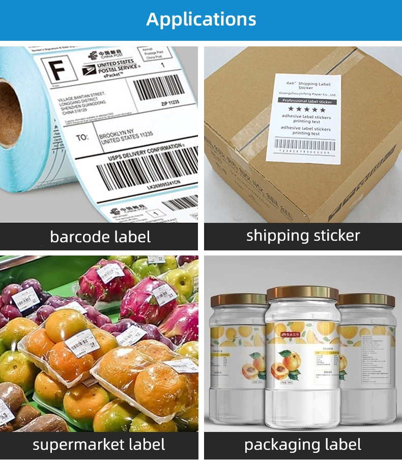 Jf Customized Printing Self Adhesive Freezer Food Labels Frozen Sticker 4X4 for Frozen Goods Package Waybill Sticker