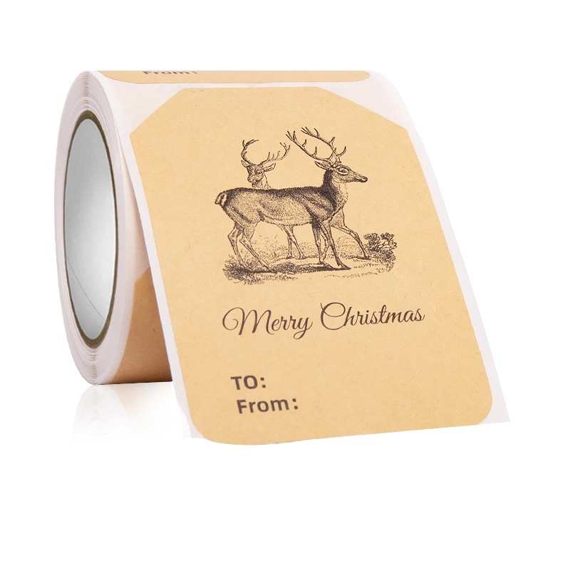 Custom Printing of Box Seal Stickers, for Christmas Package Labels