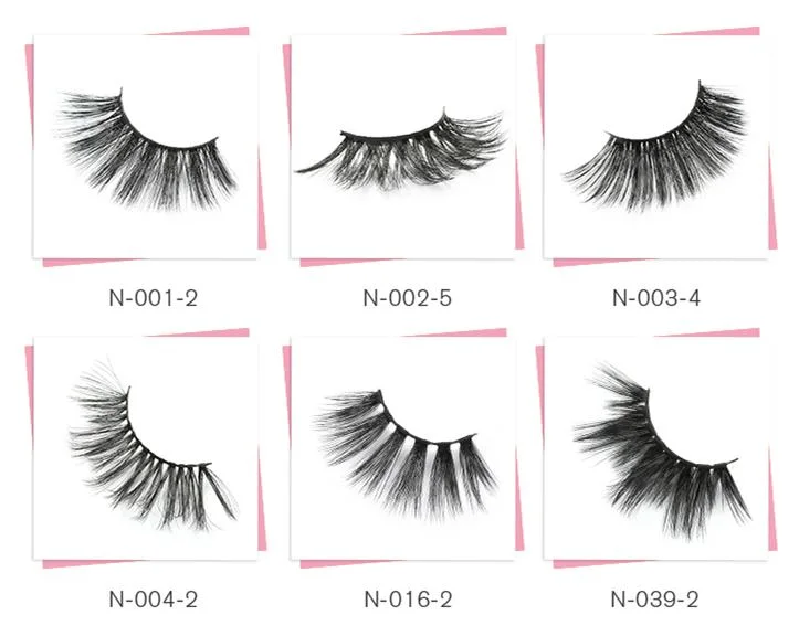 185A Private Label 100% Real Mink 3D 25mm Messy Volume Fluffy Long Mink Lash Drama Soft Band Eyelashes