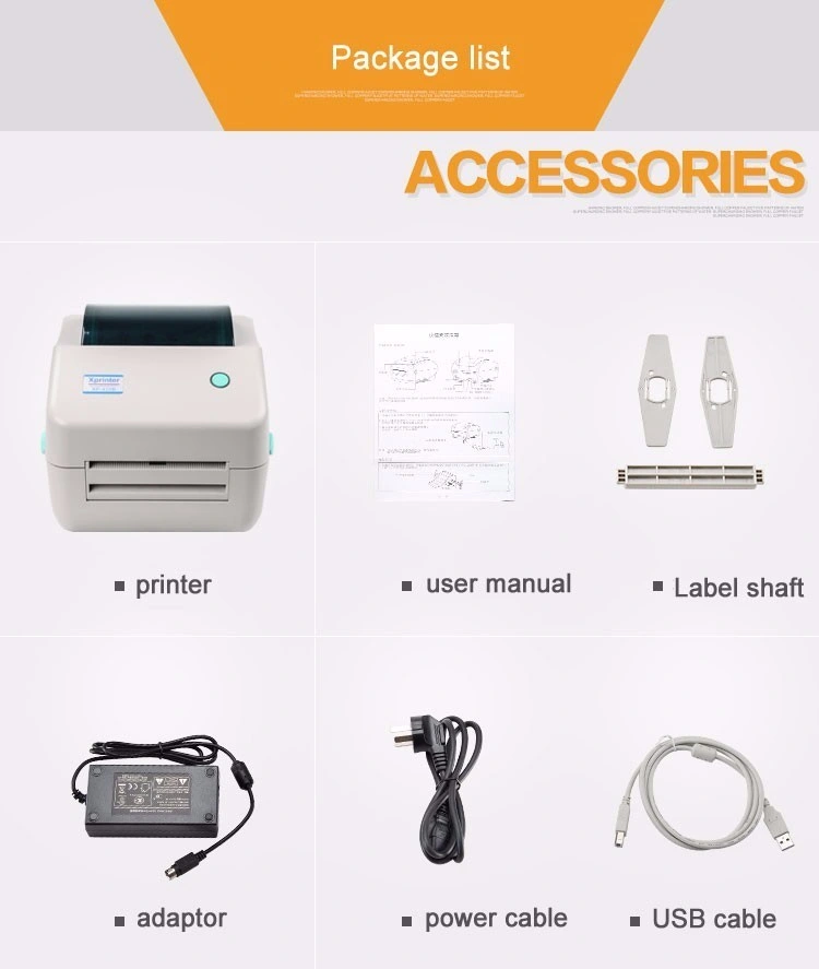 Xprinter XP-460b 4X6 Shipping Address Thermal Label Printer Barcode Sticker Desktop Printer Machine