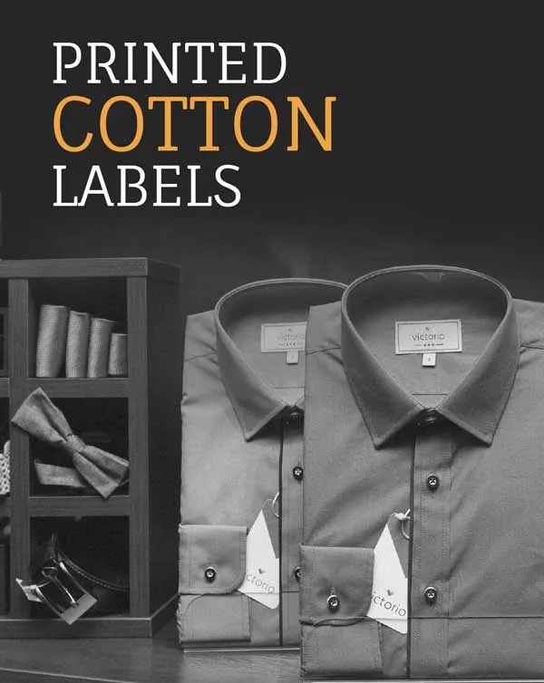 Free Sample Durable Nonirritant Washable Custom Printed Cotton Label