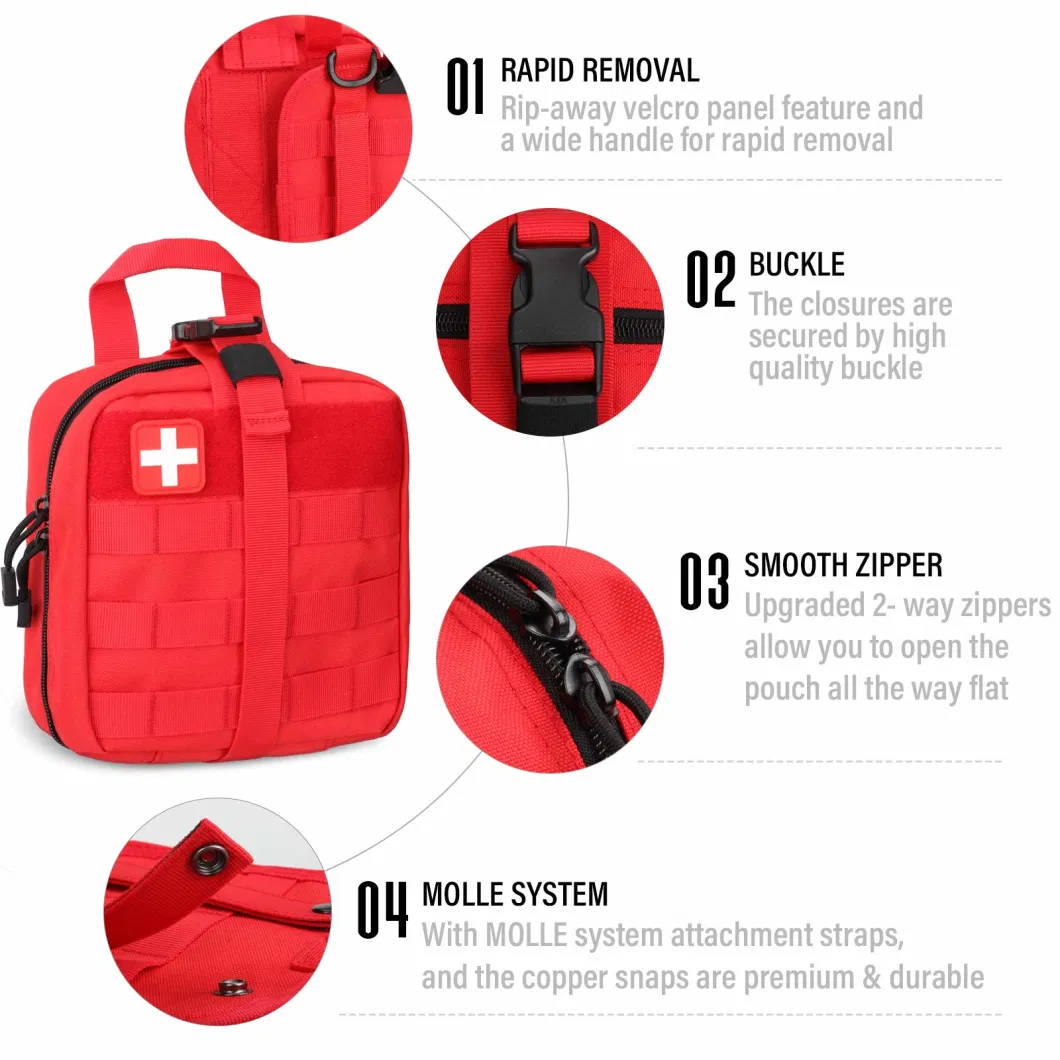 Tactical First Aid Kit Tear Proof Medical Package Outside Emergency Survival Kit