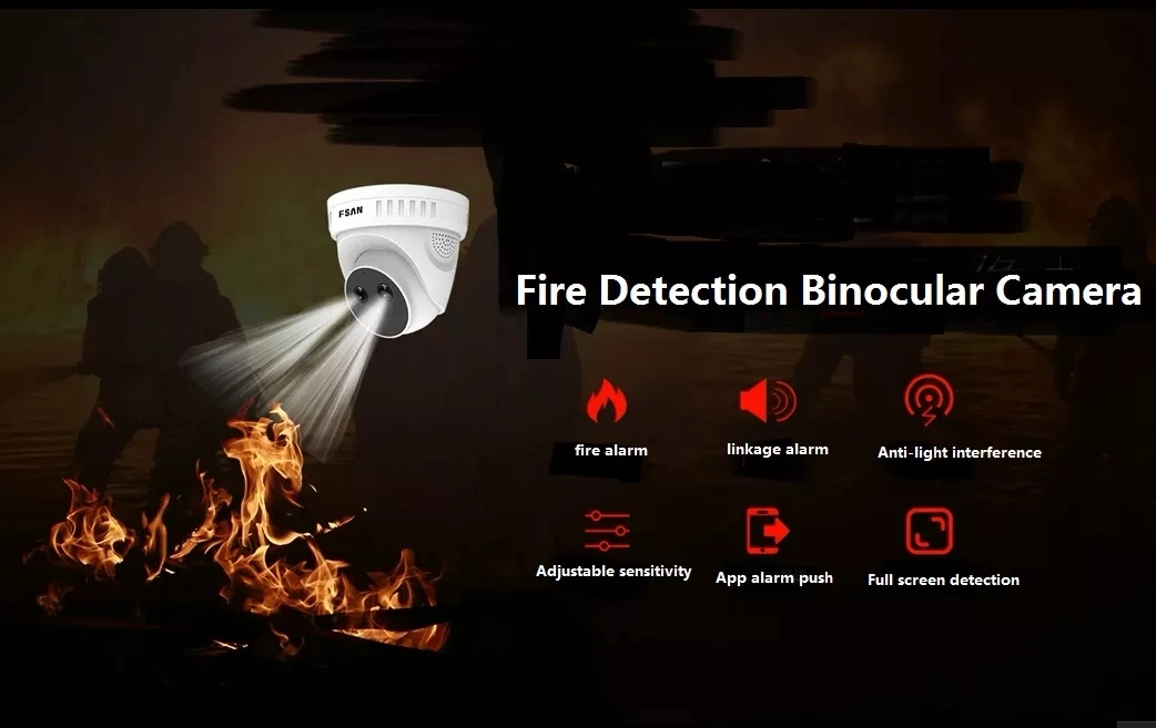 2MP Binocular Full Spectrum Flame Warning Security Surveillance Camera