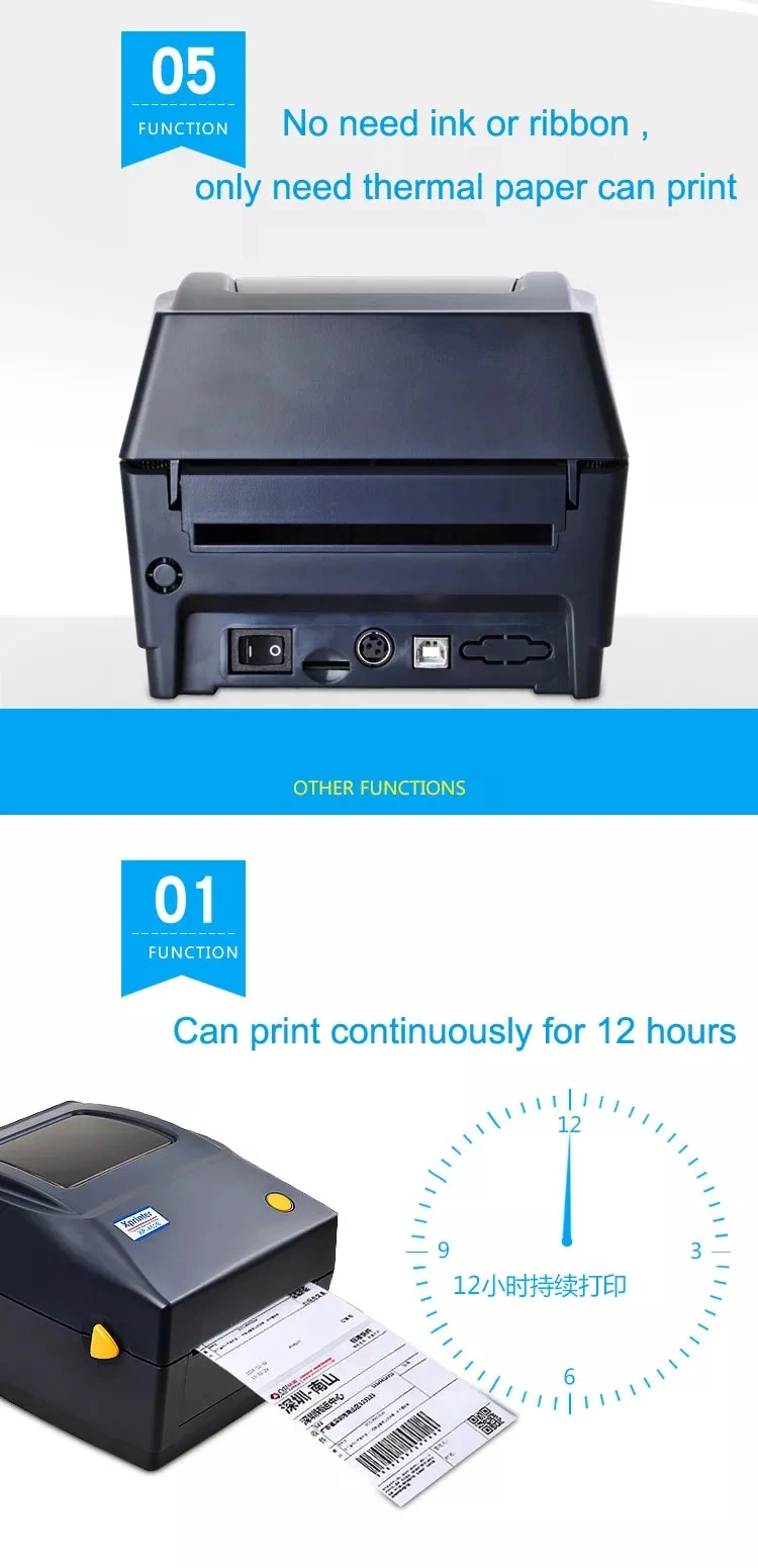 Barway Direct Thermal Barcode Label Printer with USB Port 203dpi Resolution