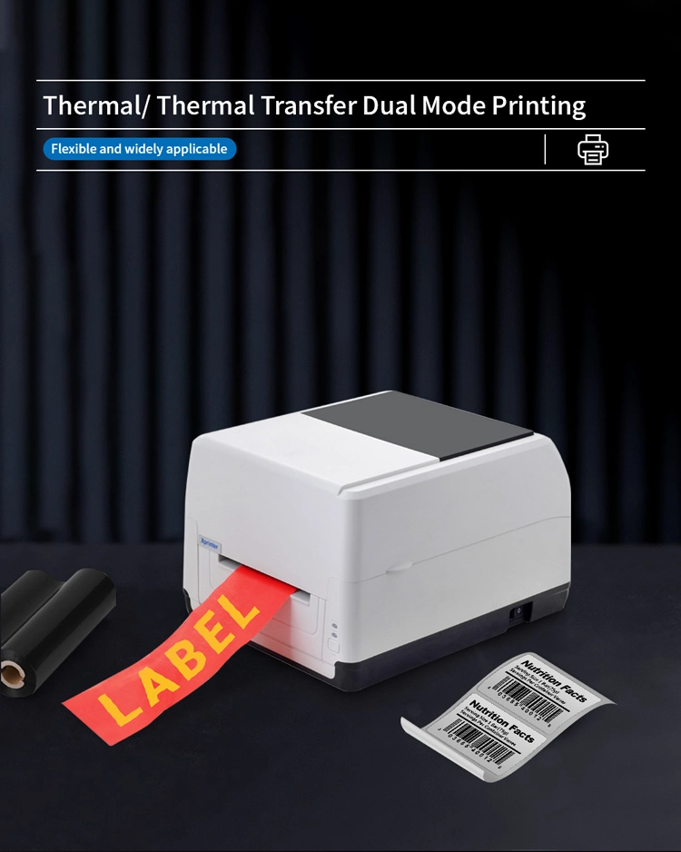 Xprinter XP-T451B USB WIFI Optional High Speed 4 Inch Label Printer Thermal Transfer Printer