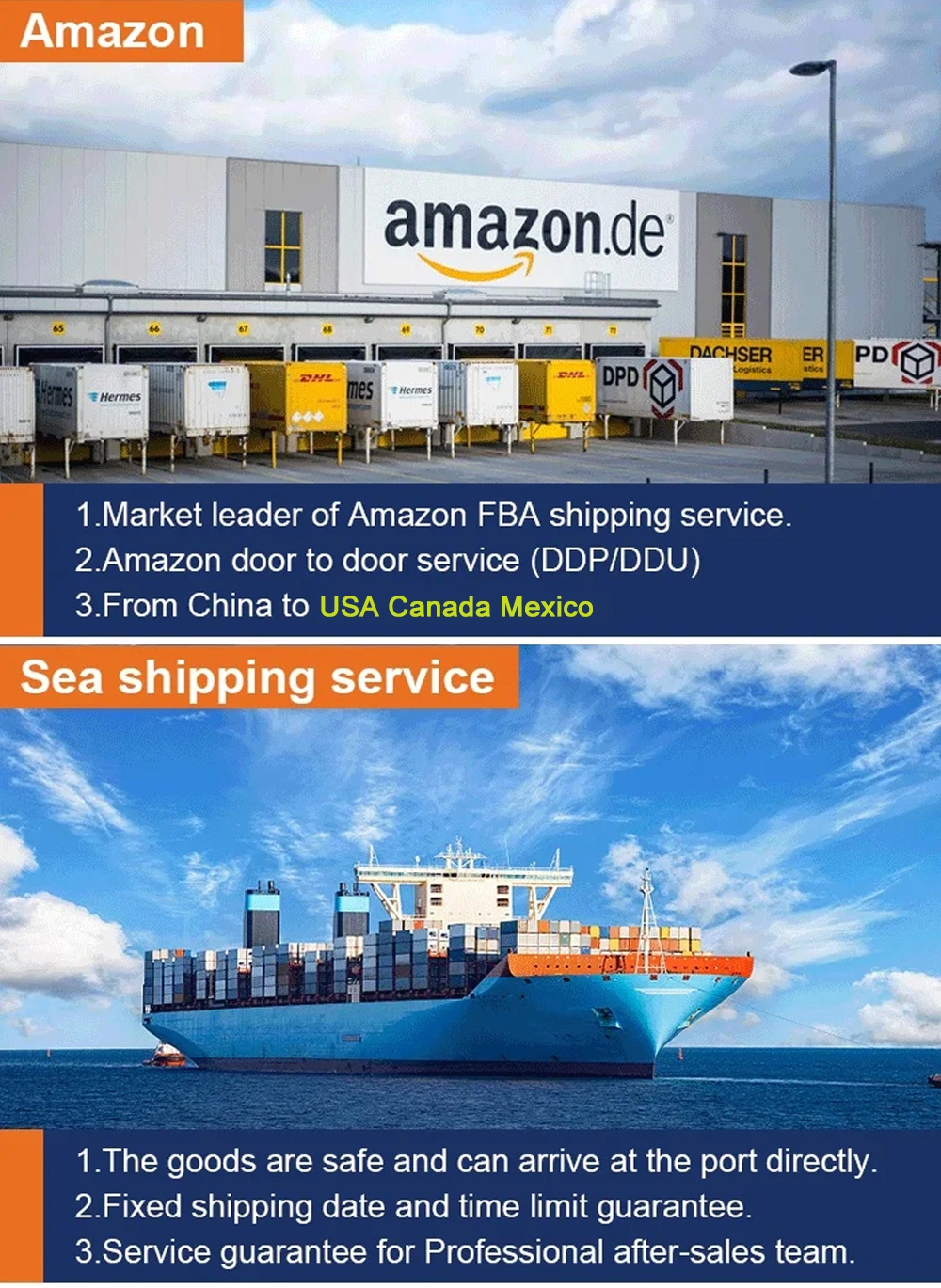 DDP Shipping Agent From China to USA Canada Mexico Fba Amazon Shipping