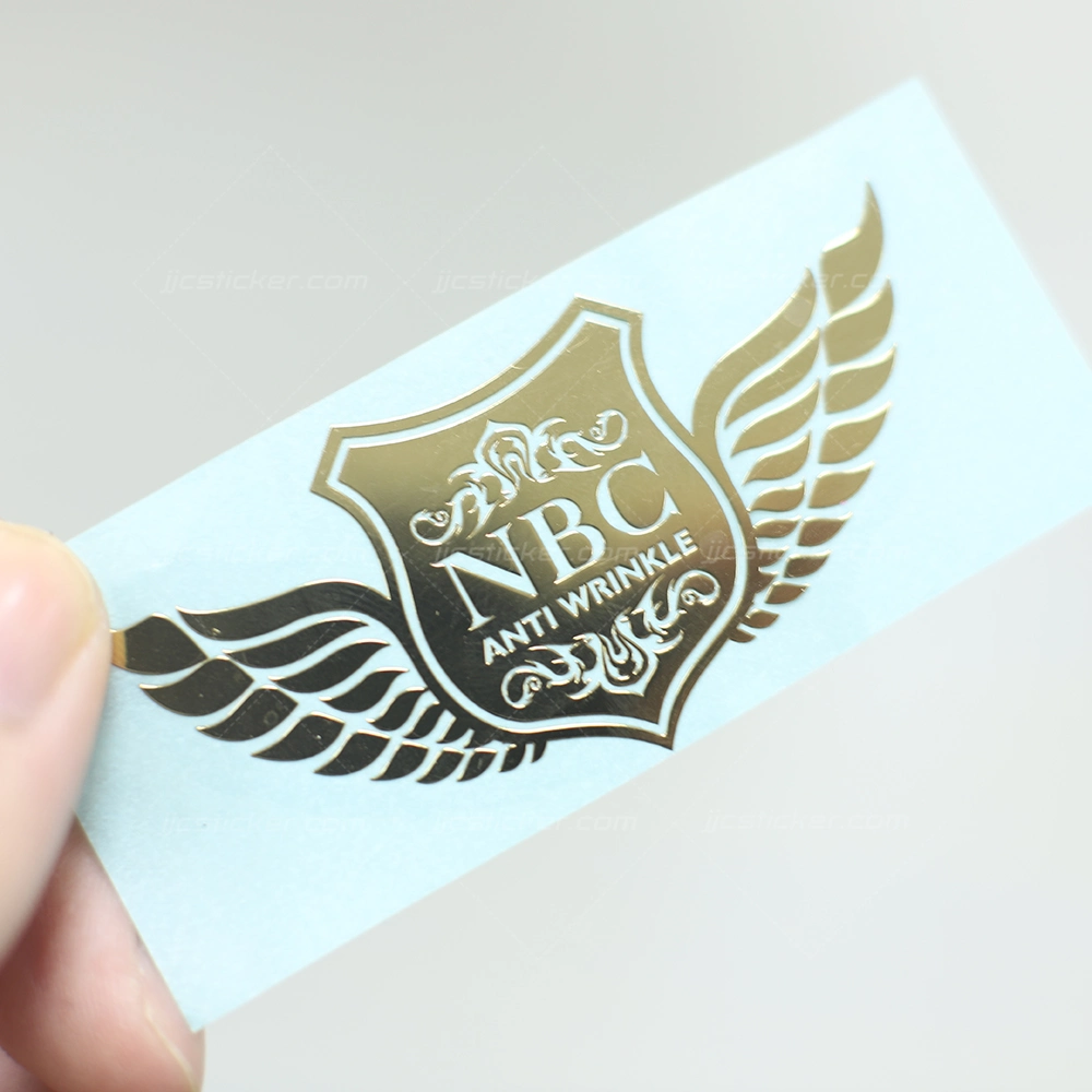 for Product Custom Printing Adhesive Label Nickel Logo Badge Transfer Metal Sticker