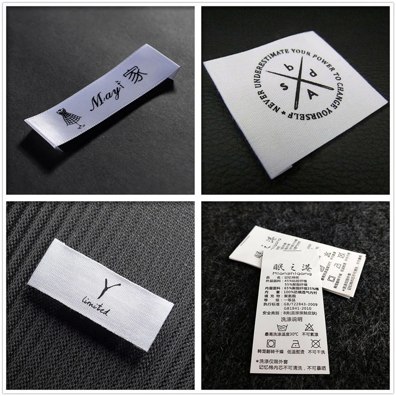 Custom Printed Clear Wash Care Labels in Guangzhou