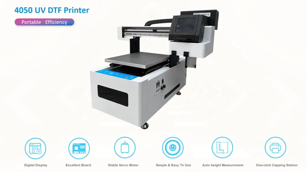 Udefine Inkjet Digital Label Rotary Printing Machine Multi Color Cmyk+W+V Large Format UV LED Flatbed Printer