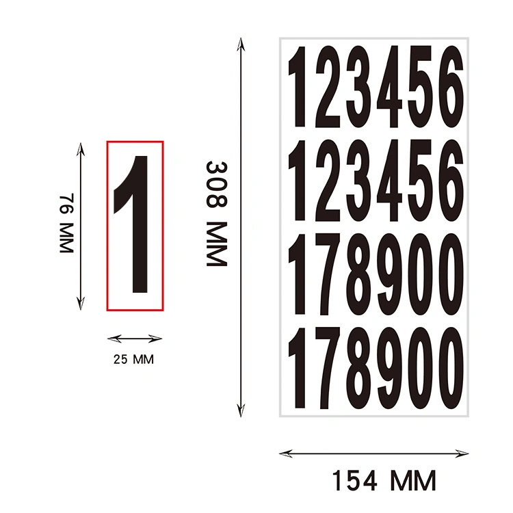 Spot Number Number Sticker Amazon Size Sticker Clothing Size Label 0-9 Number Sticker