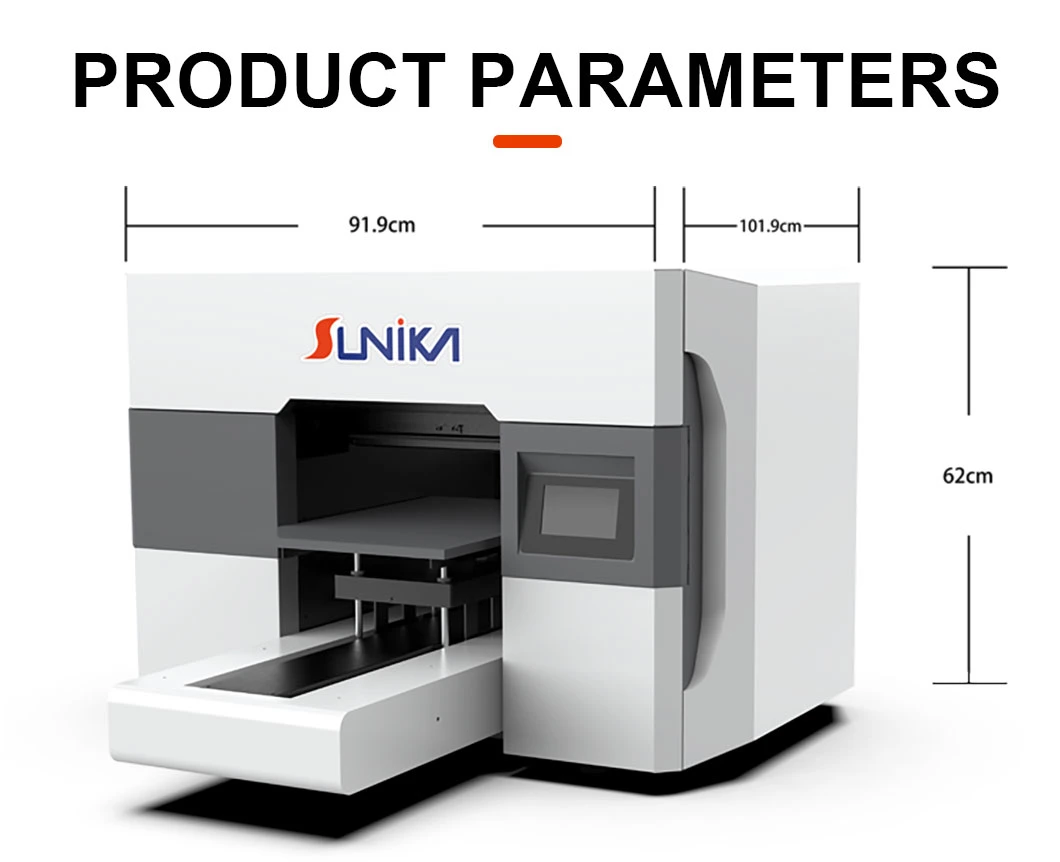 Sunika A3 Digital Inkjet UV Printer Flatbed I3200 30cm Flatbed Printer Machine for Retail Leather Tube &amp; Bill Printing