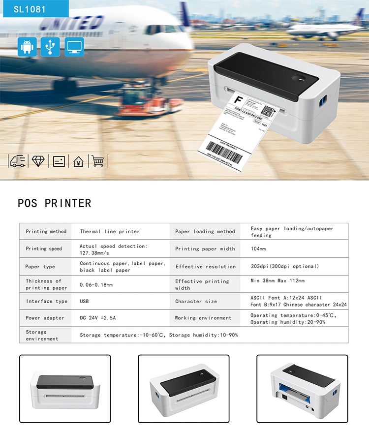 Factory Direct Supply Shipping Label Printer 4X6 Thermal Printer for Ebay 4 Inches Postage Label Printer