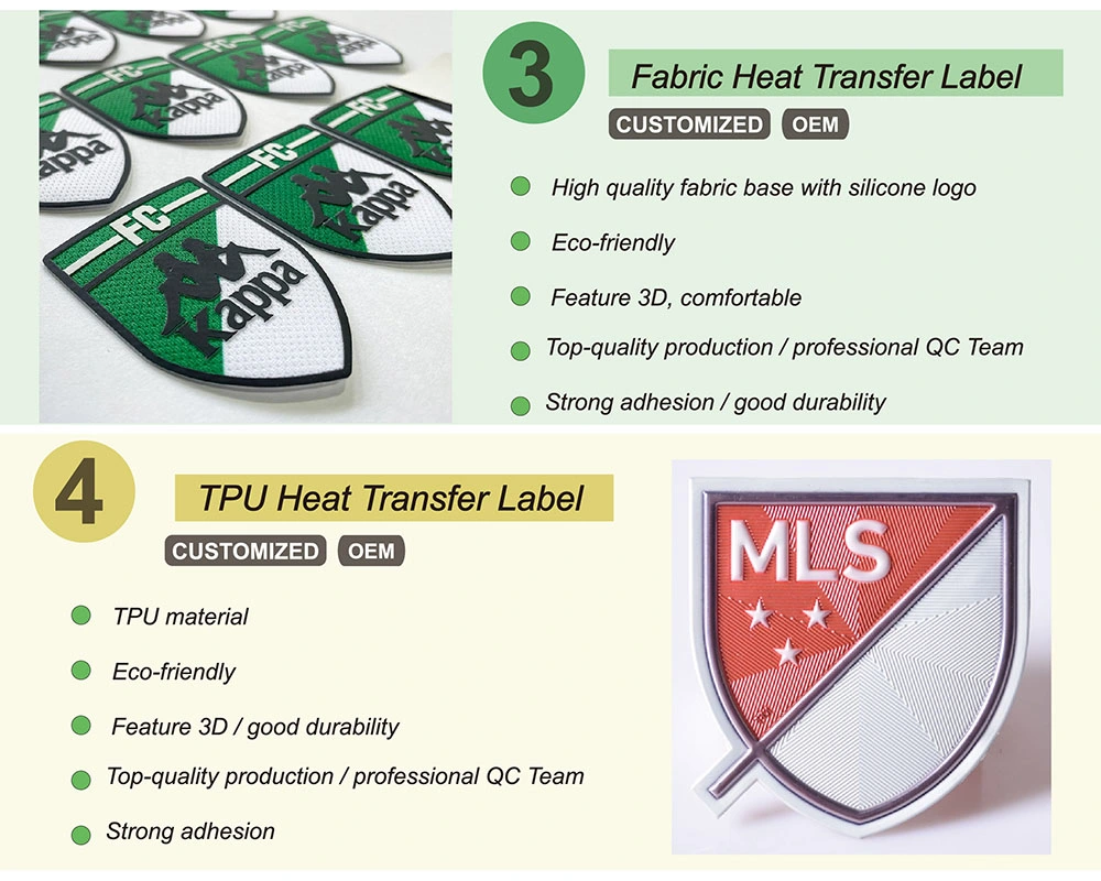 Custom Iron-on Security Anti-Counterfeiting Hologram Silicone Heat Transfer Patch Labels for Clothing