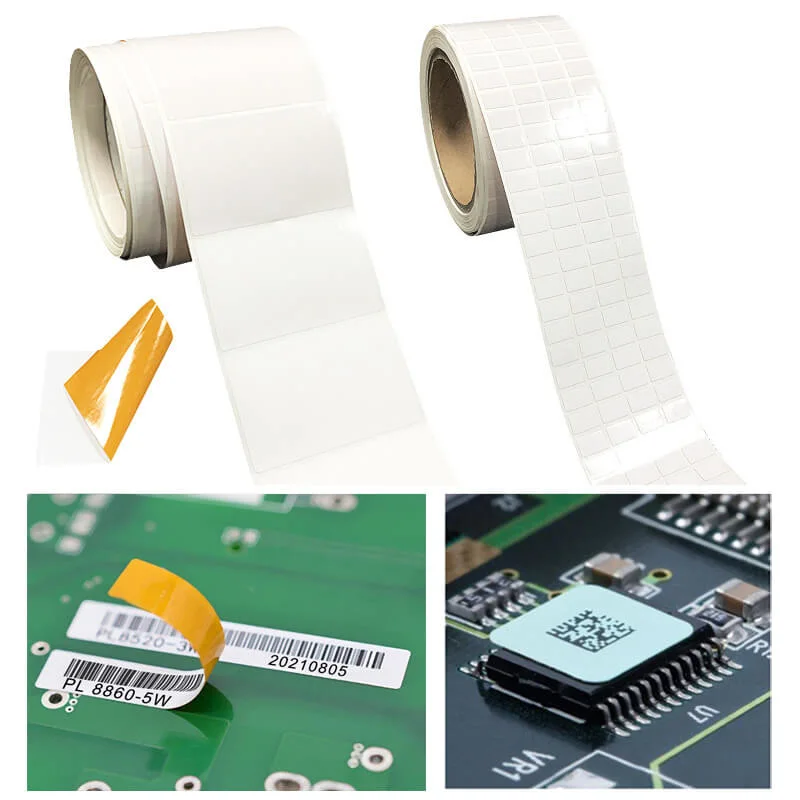 UV-Resistant Automotive Masking Thermal Transfer Pi Kapton Label for Easy Barcode Reading