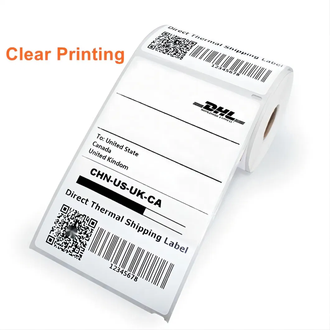Shipping Label Manufacturer 100X150 Barcode 4X6 Direct Thermal Label Transfer Thermal Label