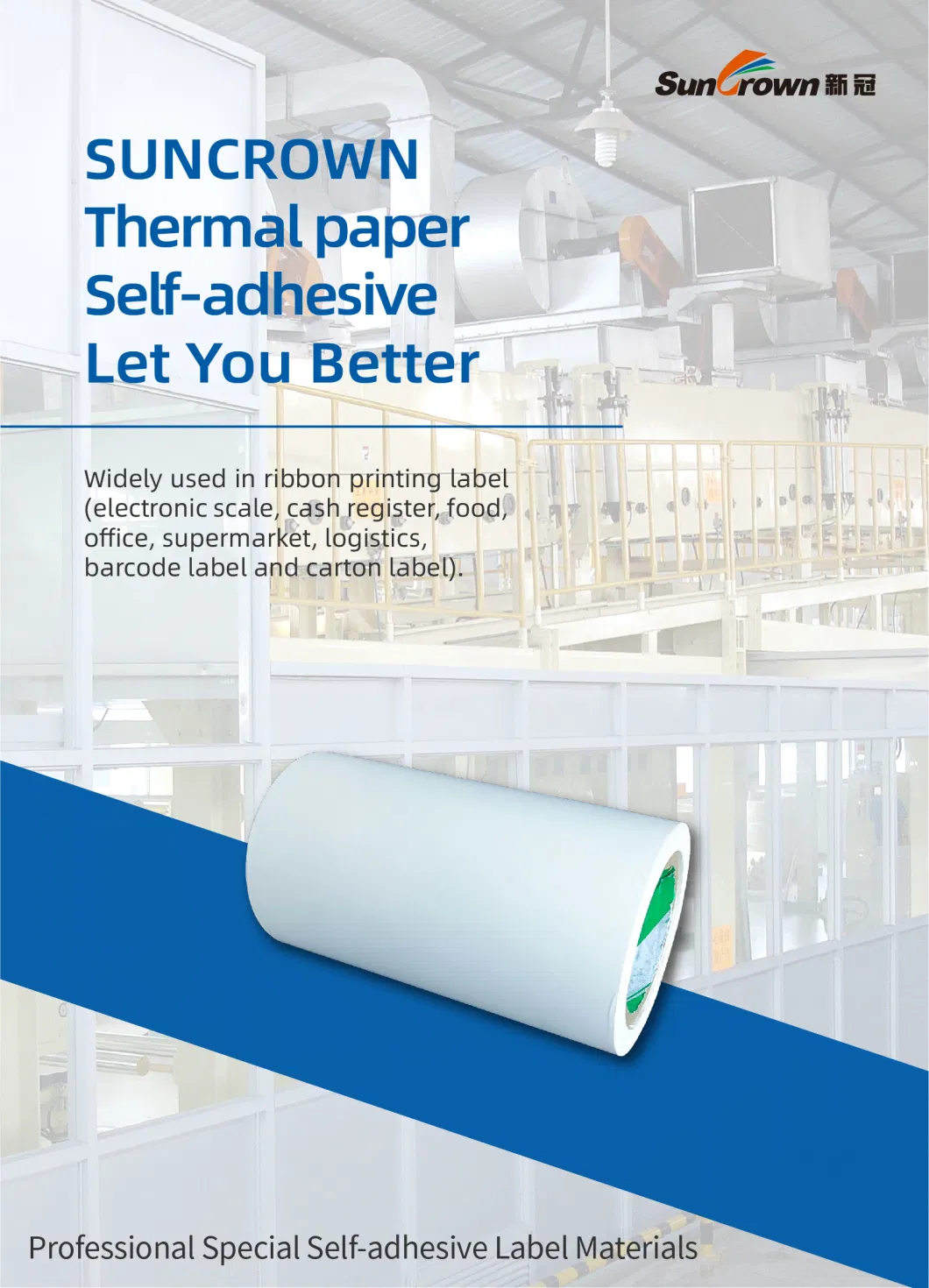 Thermal Paper Eco Anti-Oil Barcode Price Tag for Printing Label Material Self Adhesive
