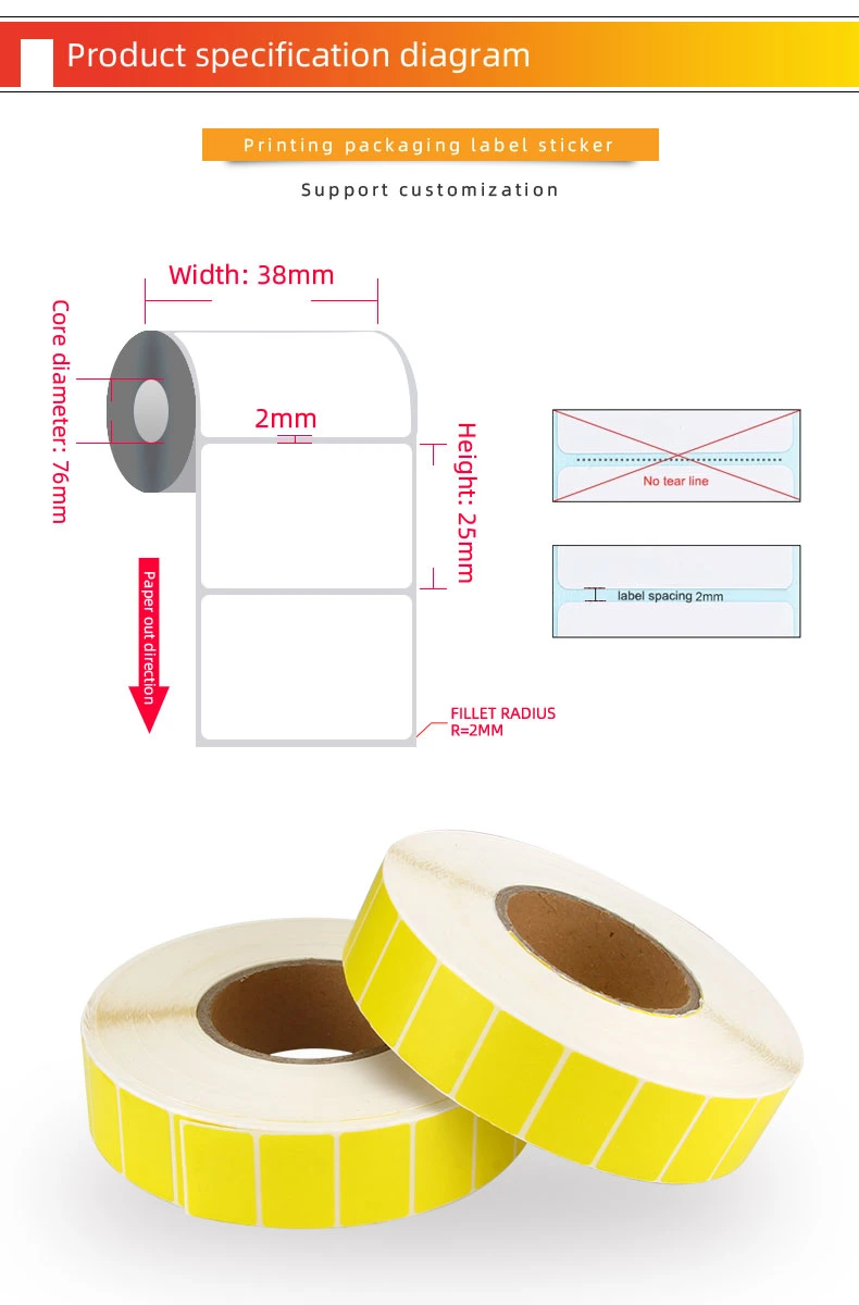 Eco Friendly Removable Open Thermal Blank Dymo Label for Logistics