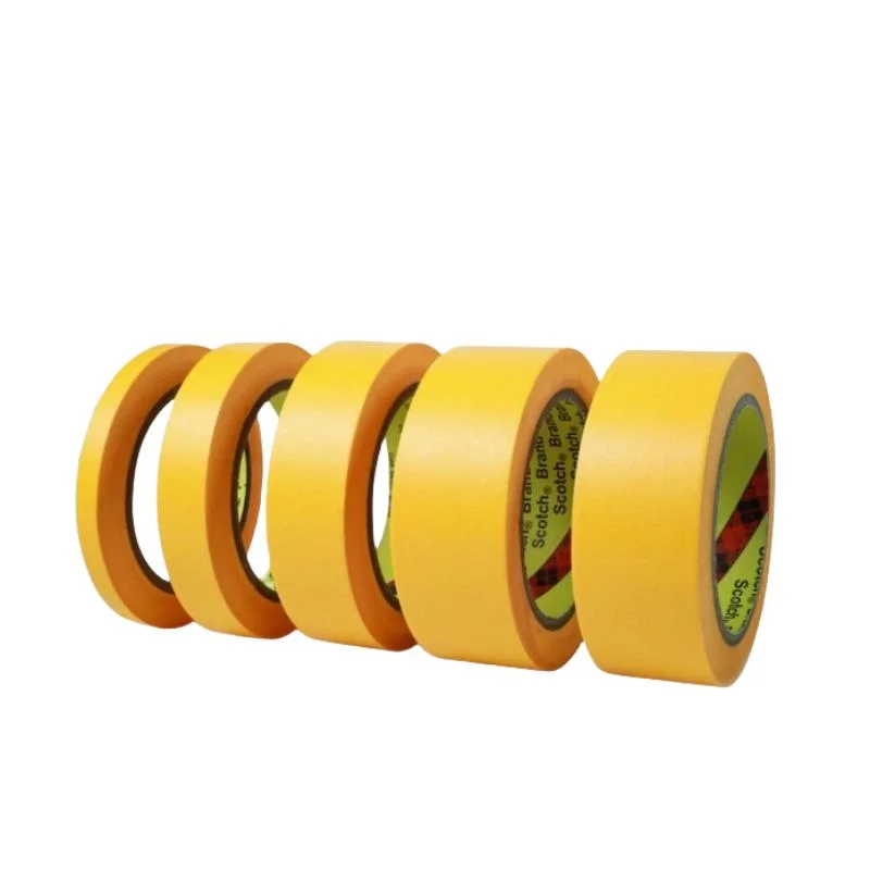 Single Side UV Resistant Yellow Automotive Scotch 3 M 244 Crepe Paper Masking Tape