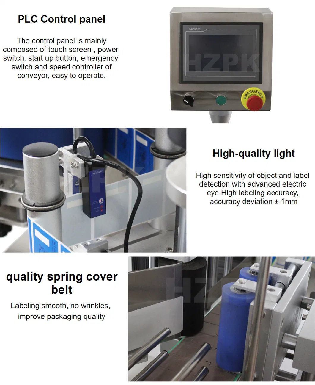 Hzpk Arlm-160b Packaging Full Label Printing Digital Labeling Machine Jar