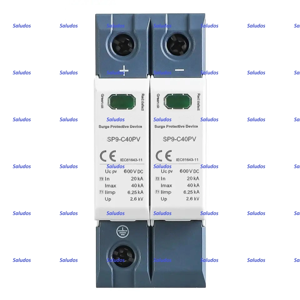 2p 3p Double Thermal Module 20ka 40ka 1500VDC PV Surge Protector