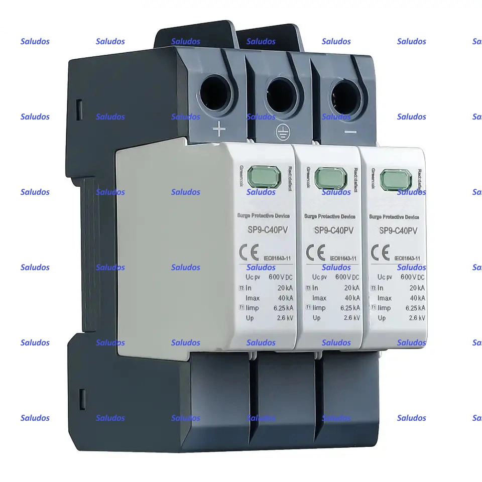 2p 3p Double Thermal Module 20ka 40ka 1500VDC PV Surge Protector