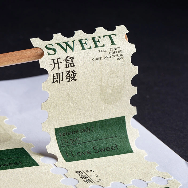 New Waterproof Label Self-Adhesive Oil Resistant Sealing Label with Soft Wood Grain Texture for Refrigerated Food/Milk Tea