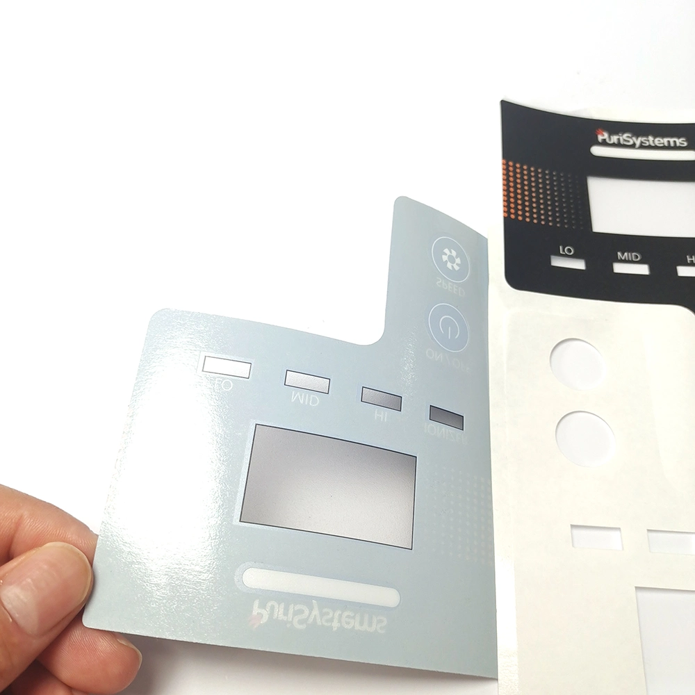 Custom Special Shape Cutting Hole Panels Covered with Film Self-Adhesive Labels