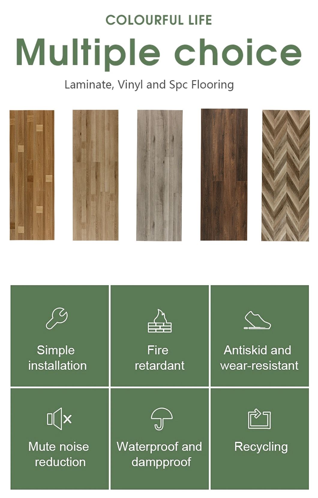 2024 Free Sample Click PVC Wood Parquet Waterproof MDF/HDF/Vinyl/WPC /Lvp/Lvt/Espc/Spc/ Vinyl/ Laminated Laminate Flooring with Good Price