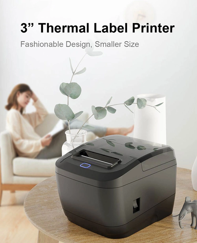 3inch Thermal Barcodes Sticker Compact Desktop 80mm Label Printer for Lottery Machines