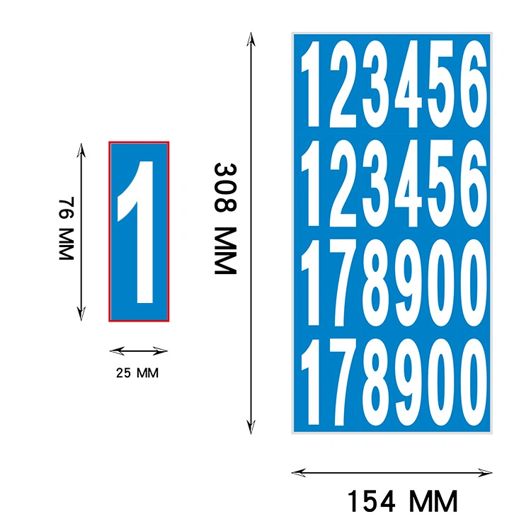 Spot Number Number Sticker Amazon Size Sticker Clothing Size Label 0-9 Number Sticker