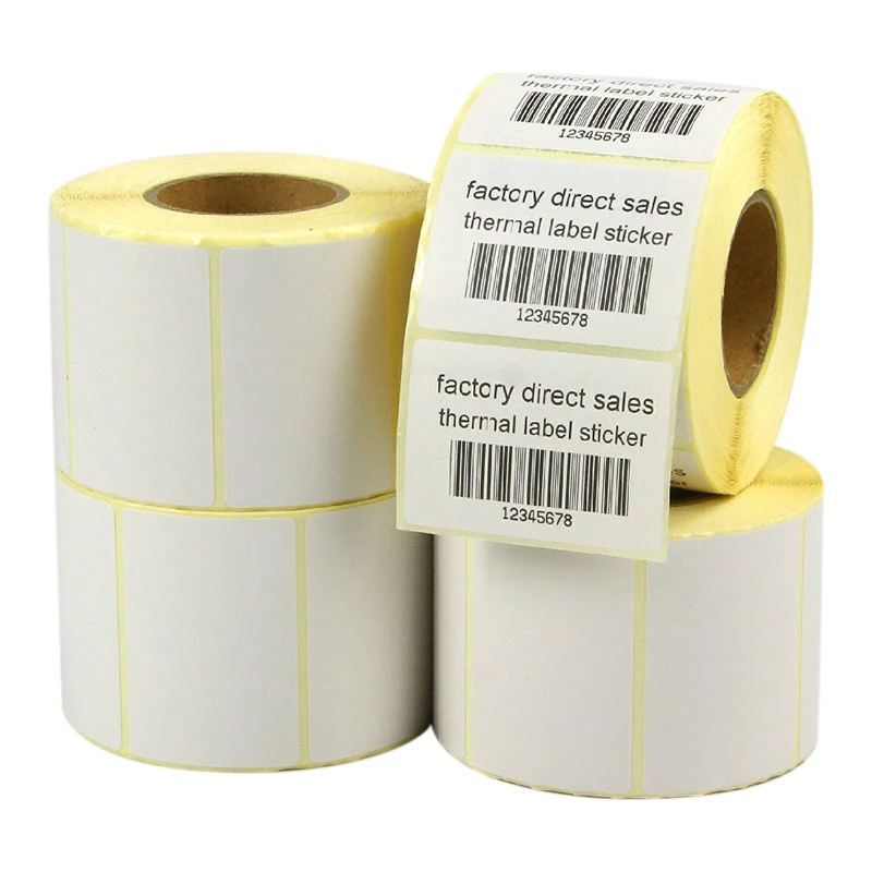 Top Coated Barcode Sticker Printing White Label Self Adhesive Paper Direct Thermal Label 100X75 Aiva Vinyl Sticker Paper Roll